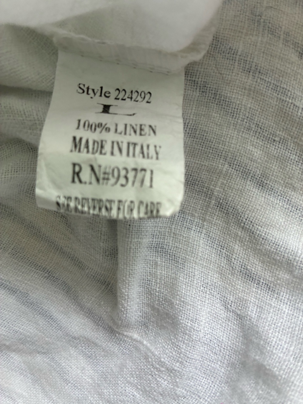 Kaktus White Linen Scoop-Neck Tunic Top - Picture 5 of 6